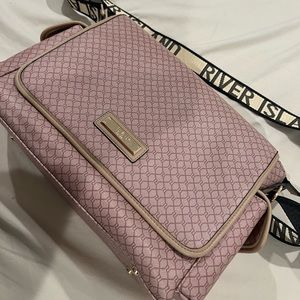 River Island Monogram Large Satchel Bag | Like New